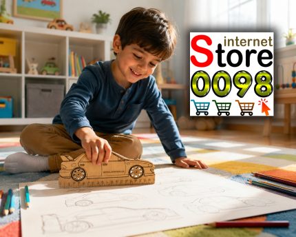 خط کش چوبی طرح ماشین {تویوتا} 20 سانت - S219