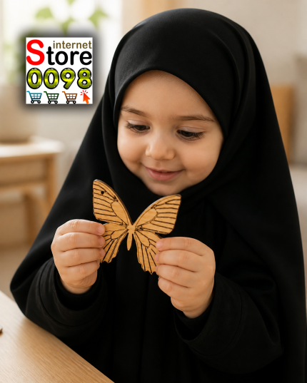 پروانه چوبی 7 سانت برای بازی کودکان و چیدمان کار های هنری s710
