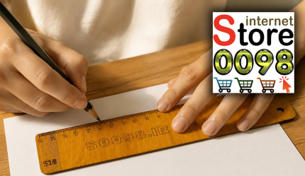 خط کش 20 سانتیمتری چوبی با عرض حدود 4سانت - ساده S18 (کپی)