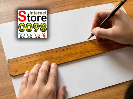خط کش 30 سانتیمتری چوبی ساده S14 - با عرض حدود 4سانت -